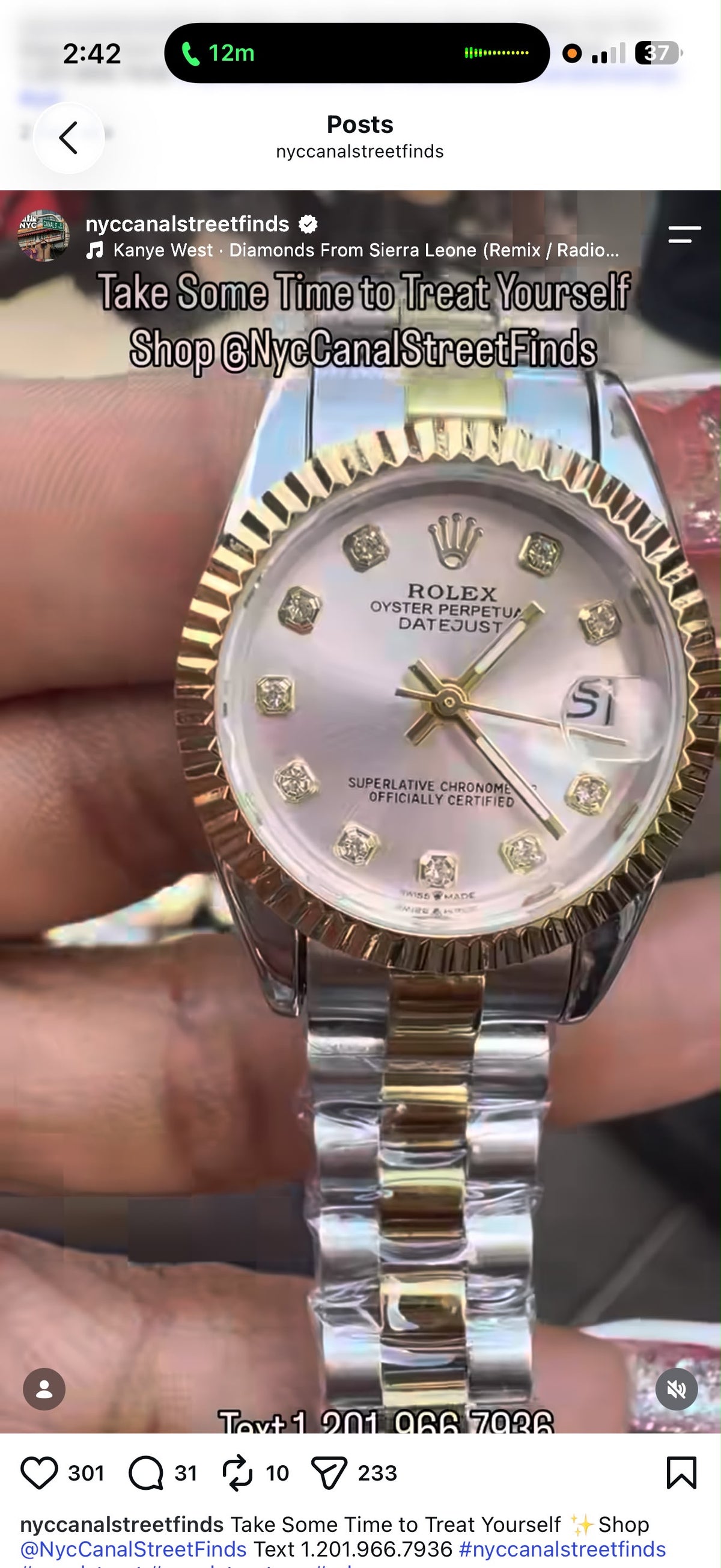 Women’s small face Rolex watch