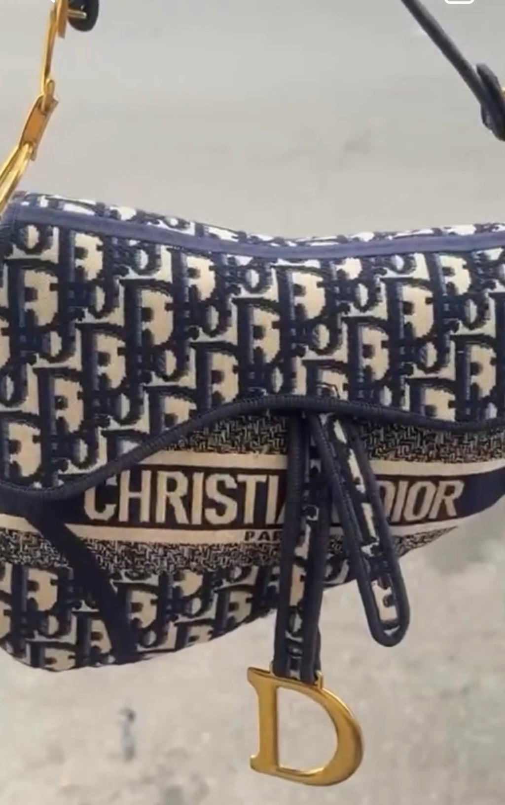 Dior Saddle Blue Saddle Bag