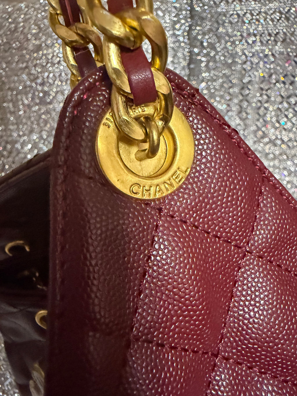 Burgundy Chanel 25