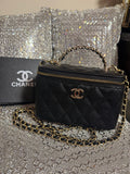 Large CC jeweled handle Vanity