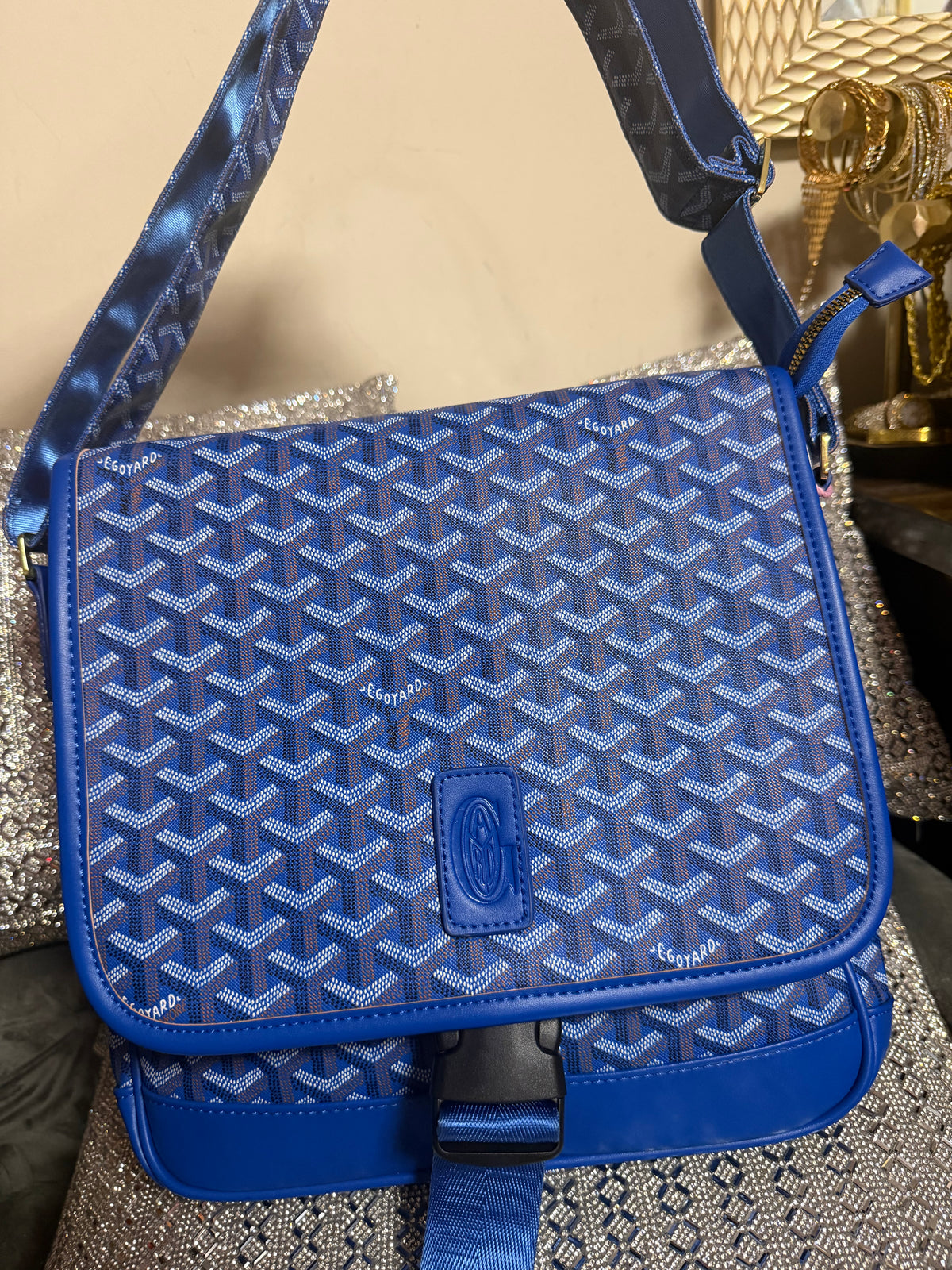 Goyard Blue Messenger Bag