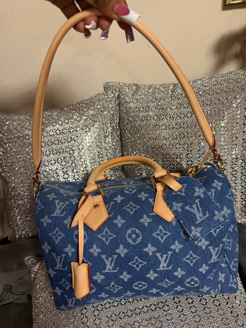 LV Denim Soft Speedy 30