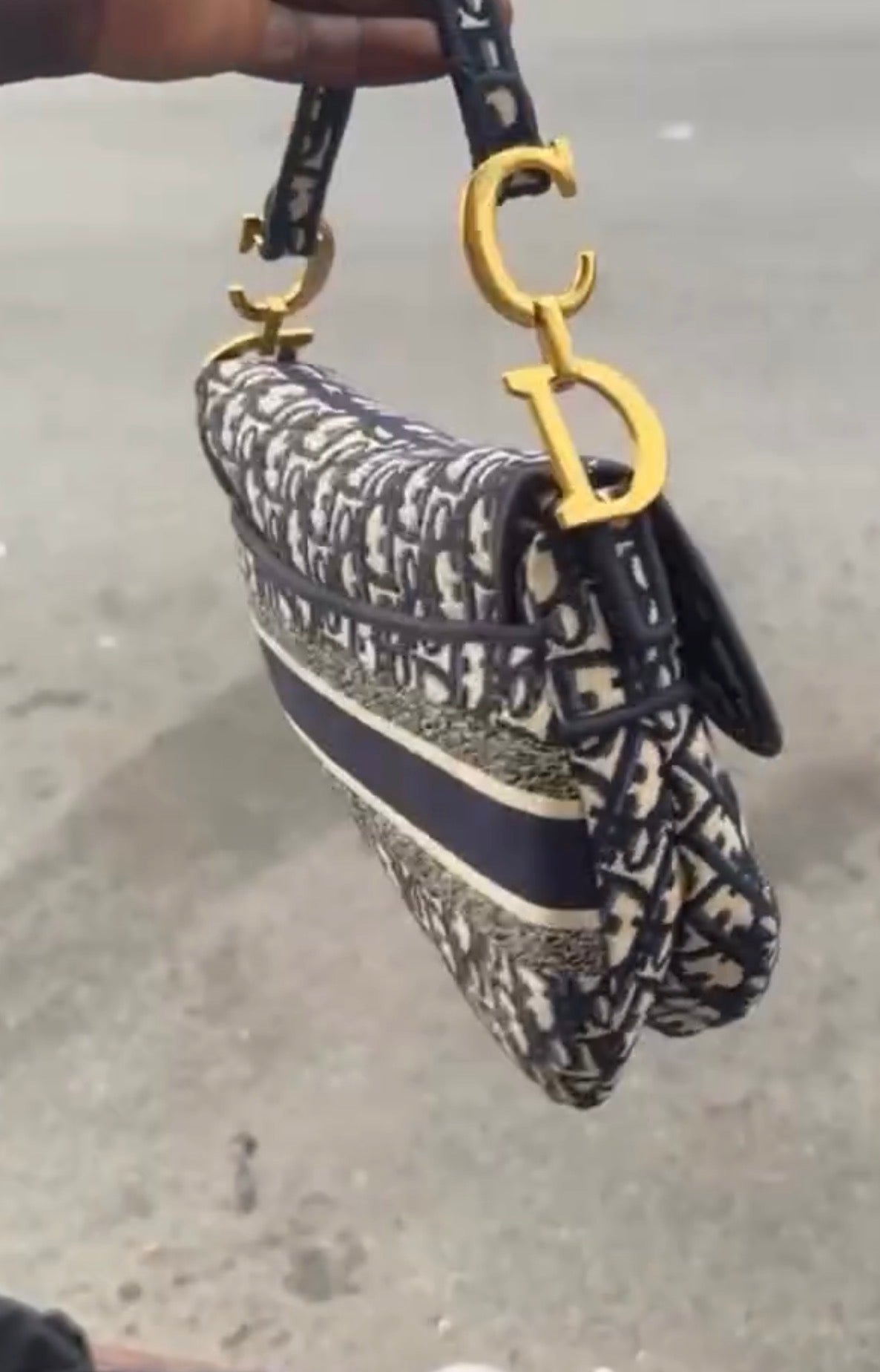 Dior Saddle Blue Saddle Bag