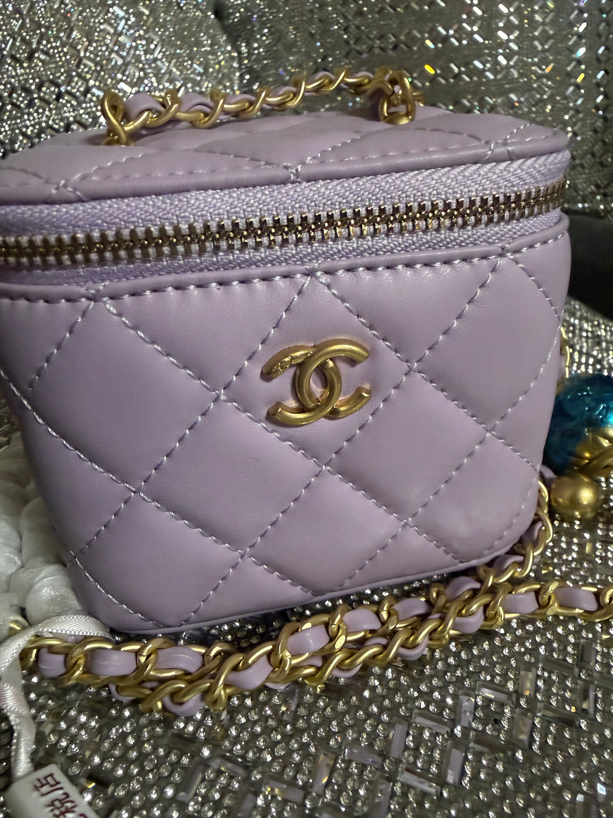 Lavender Cc mini vanity bag