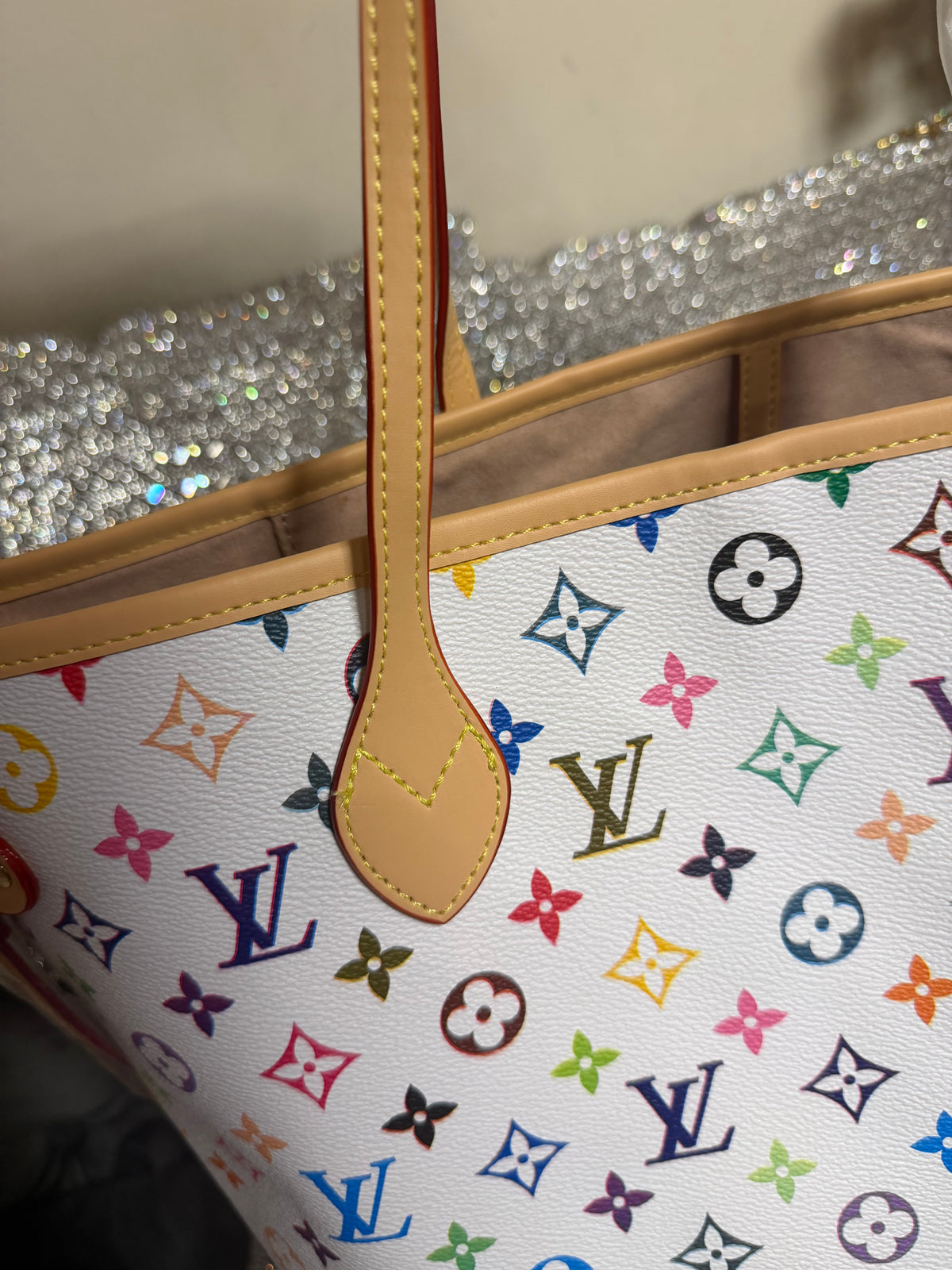 LV white colorful Never Full