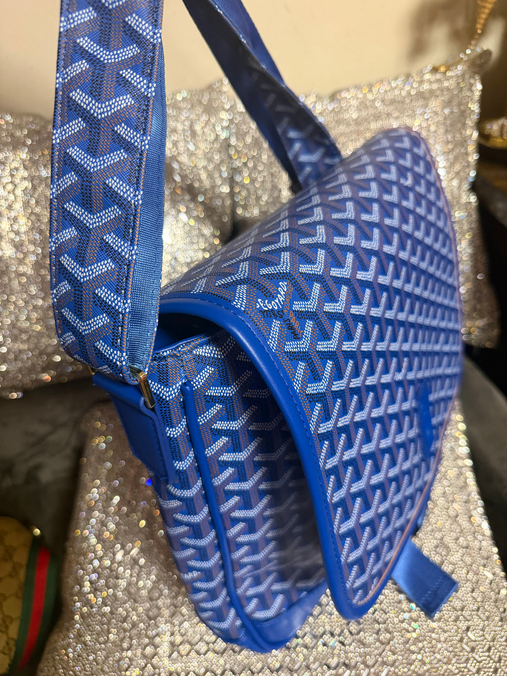 Goyard Blue Messenger Bag