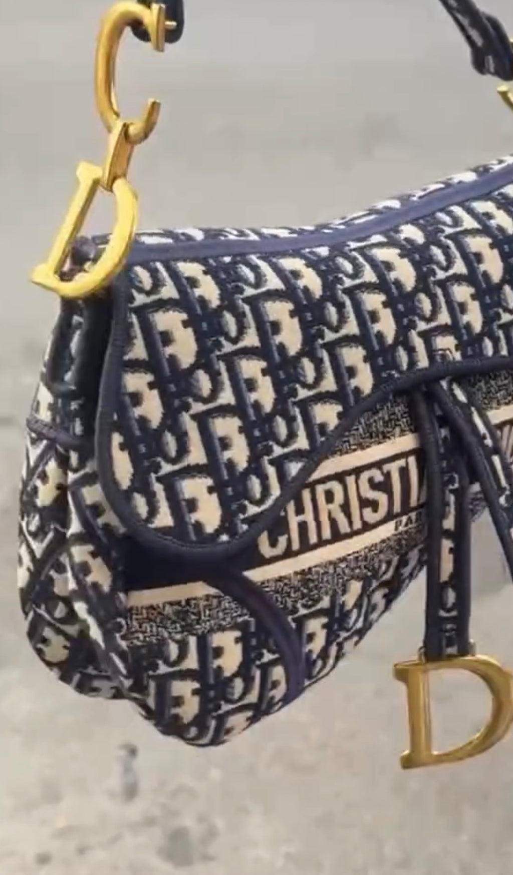Dior Saddle Blue Saddle Bag