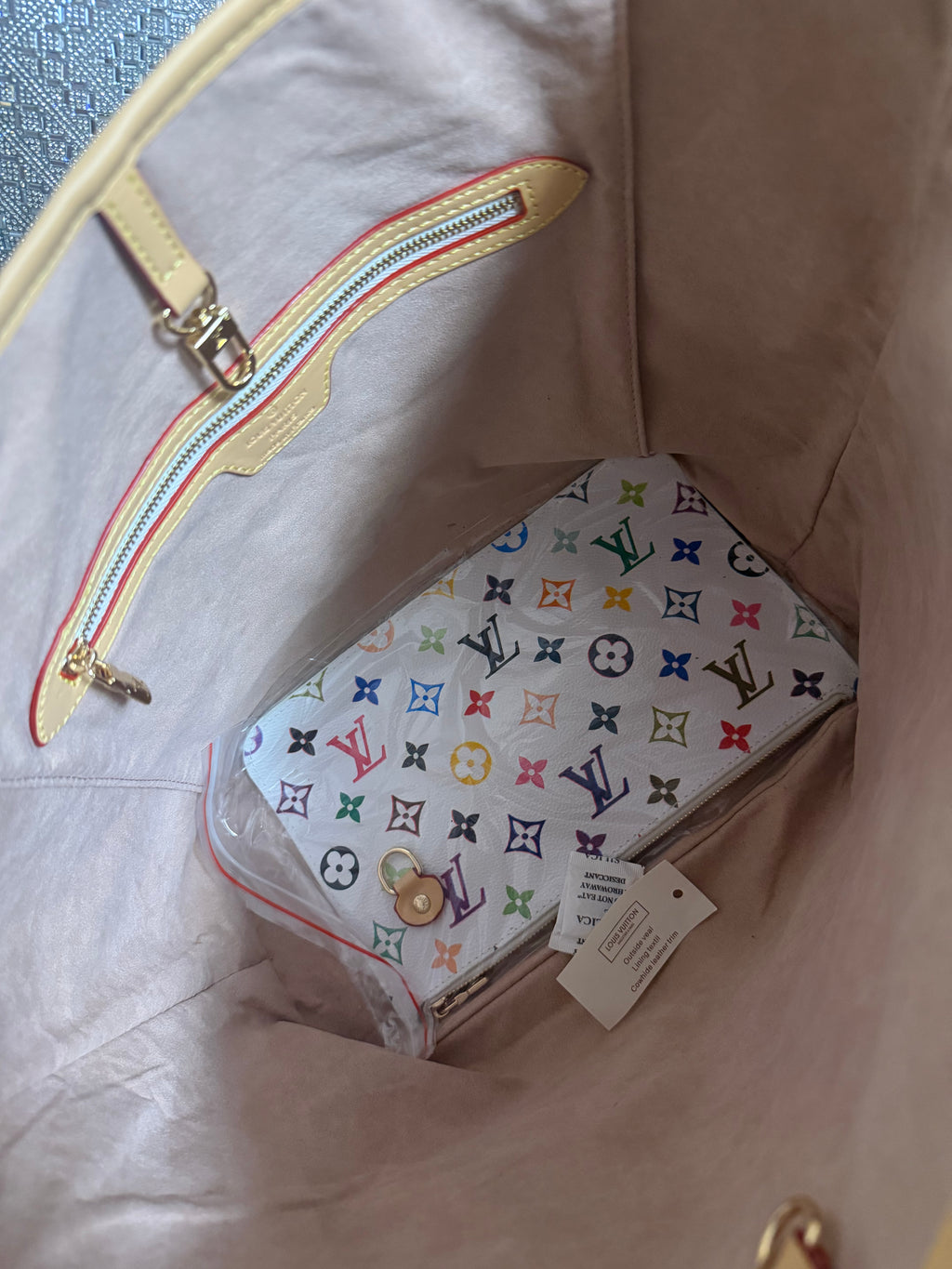 LV white colorful Never Full