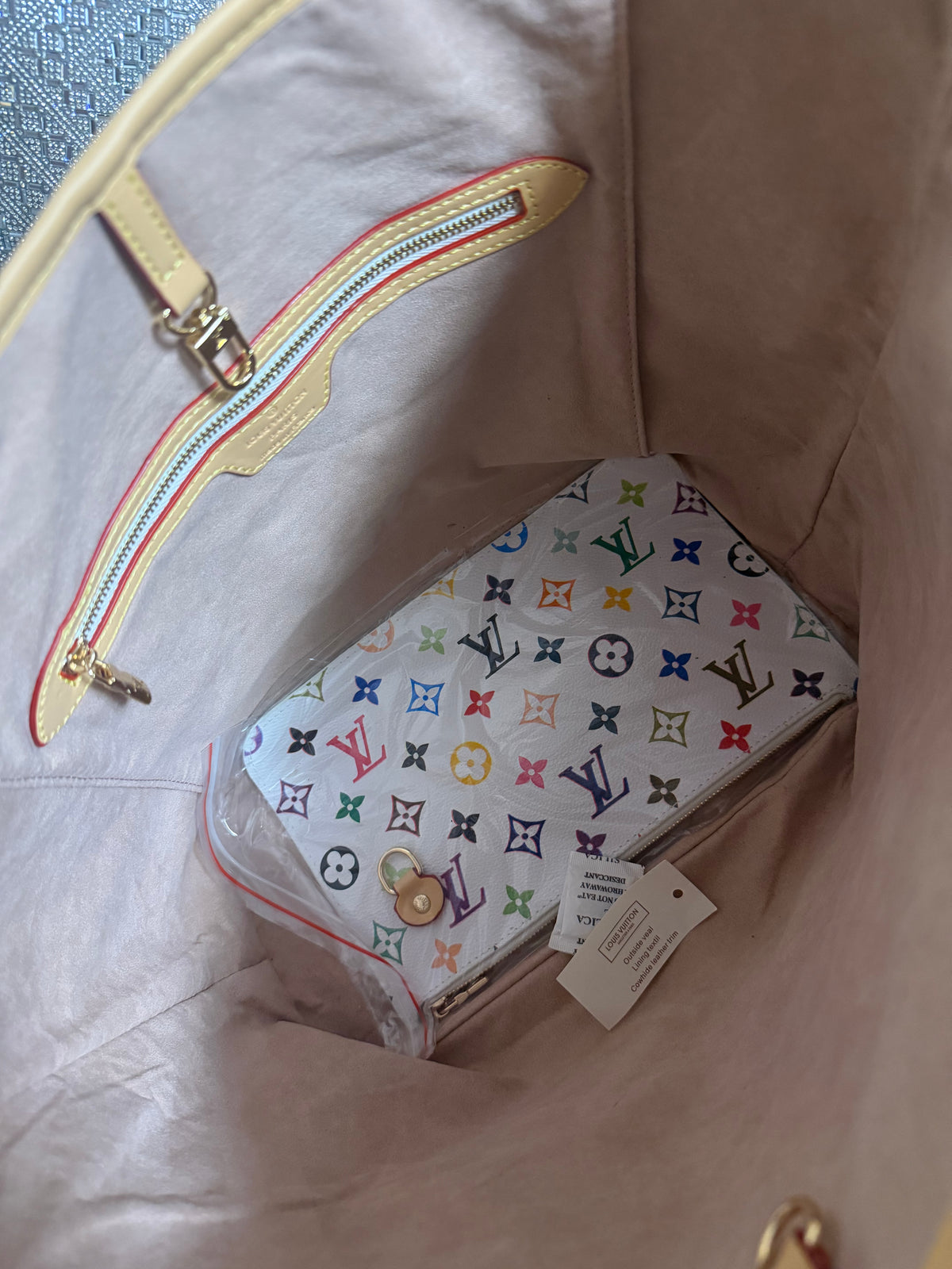 LV white colorful Never Full