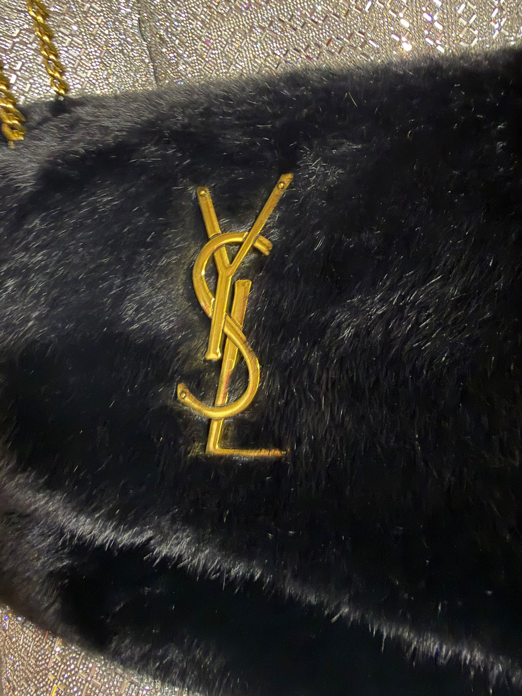 YSL fur bag
