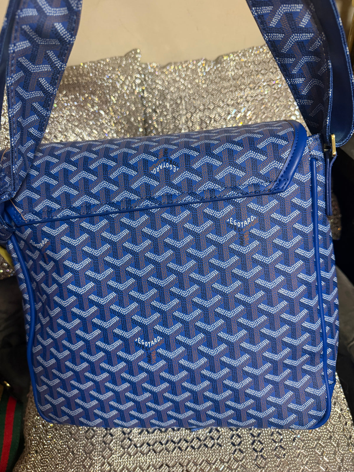 Goyard Blue Messenger Bag