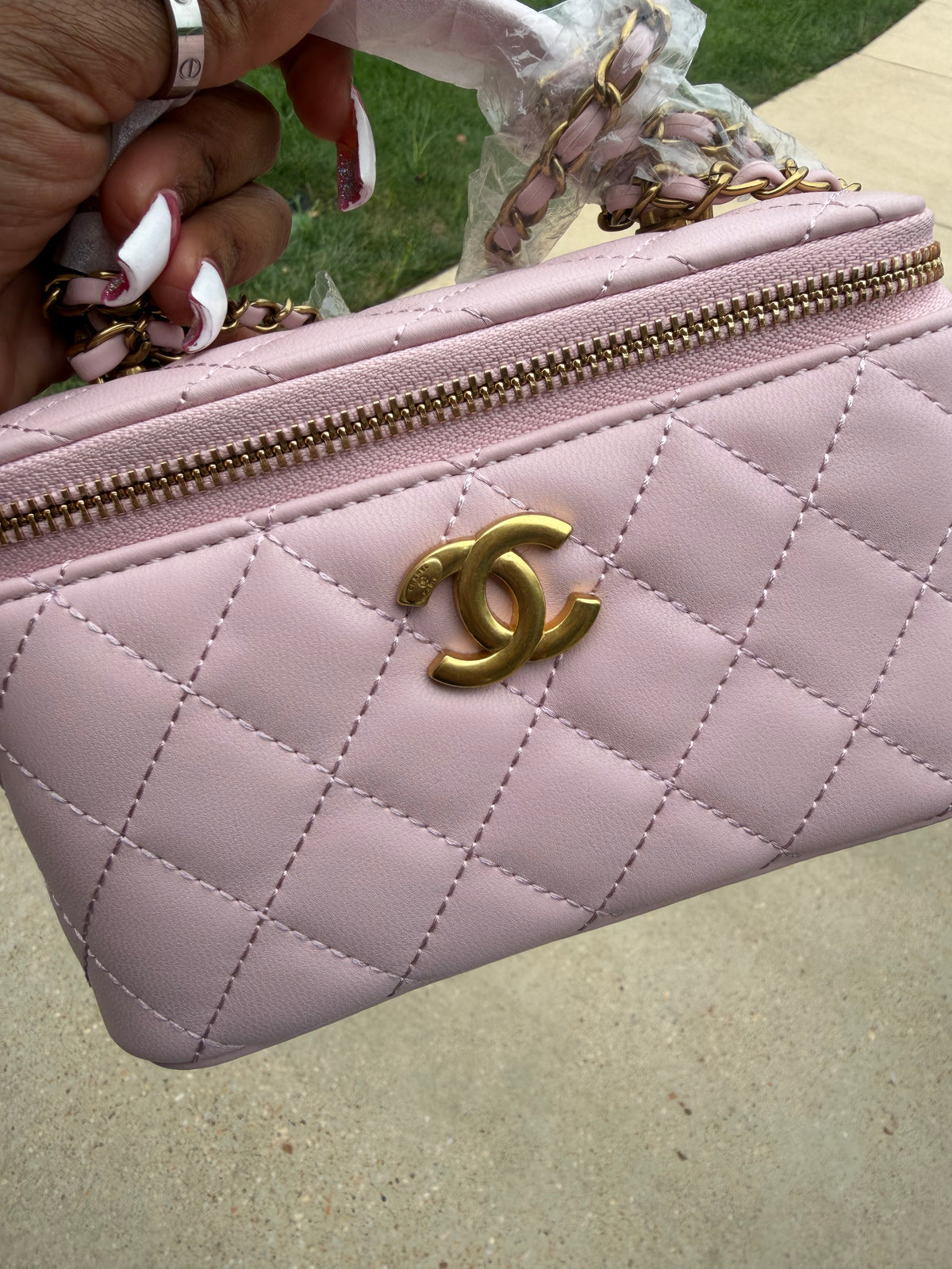 CC pink vanity bag