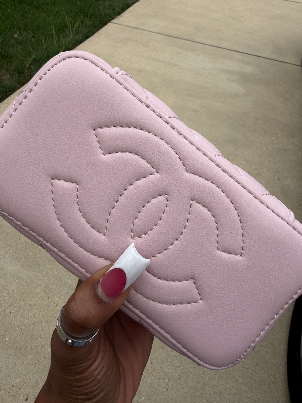 CC pink vanity bag