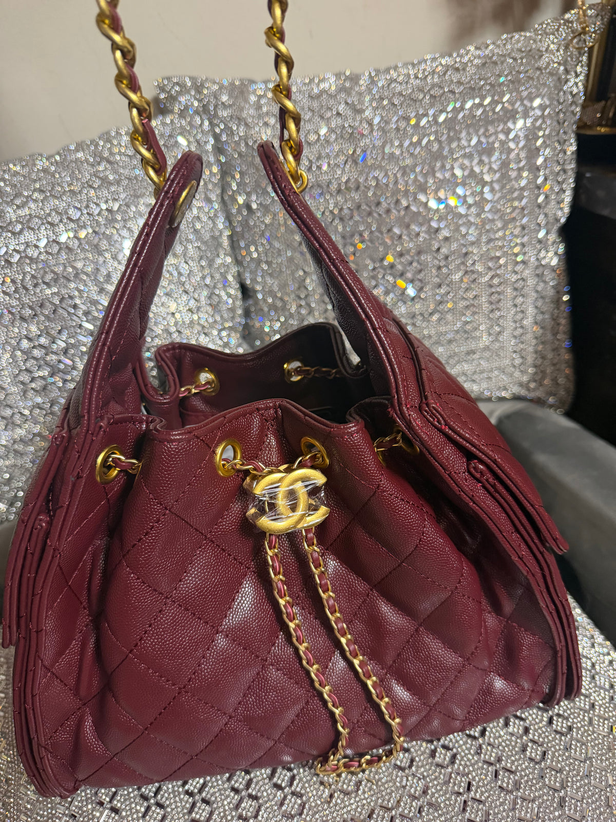 Burgundy Chanel 25