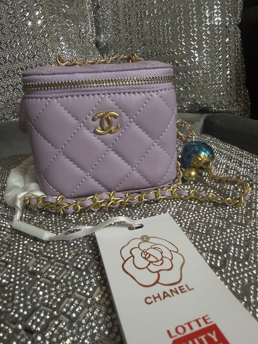Lavender Cc mini vanity bag