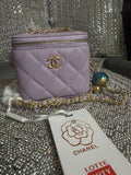Lavender Cc mini vanity bag