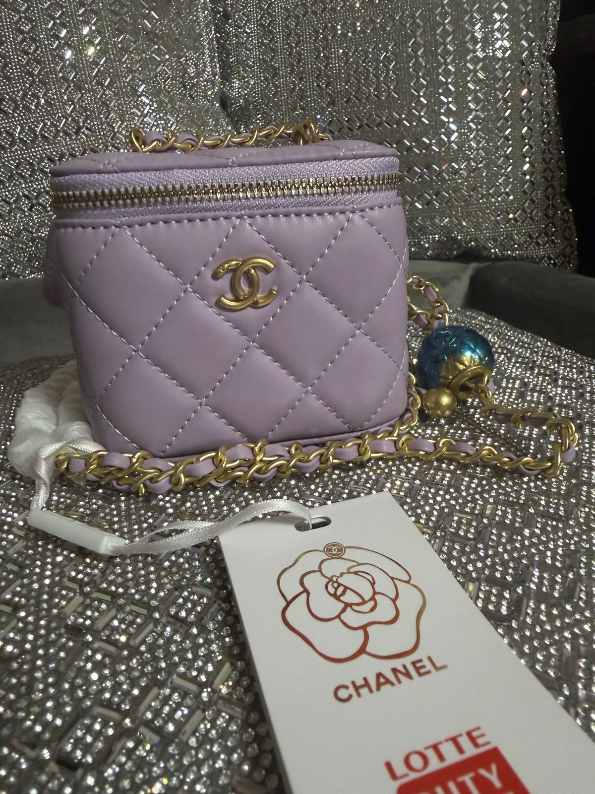 Lavender Cc mini vanity bag