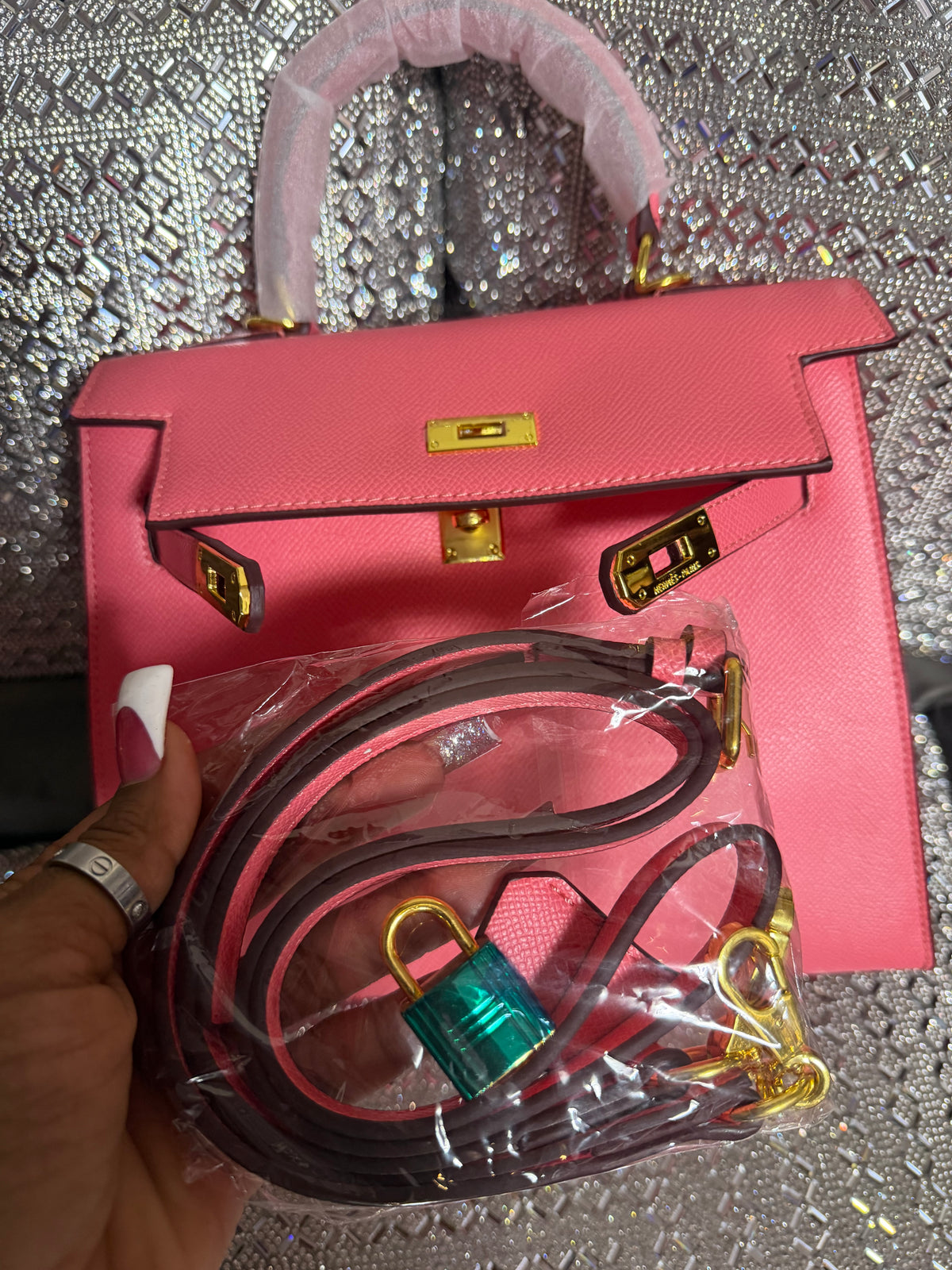 Pink Hermes Kelly Bag
